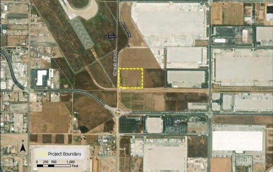 Map of Heacock Parking Lot Project