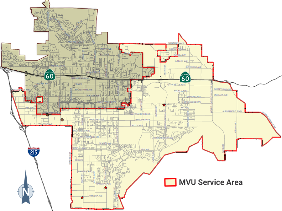 MV Electric Utility Service Map