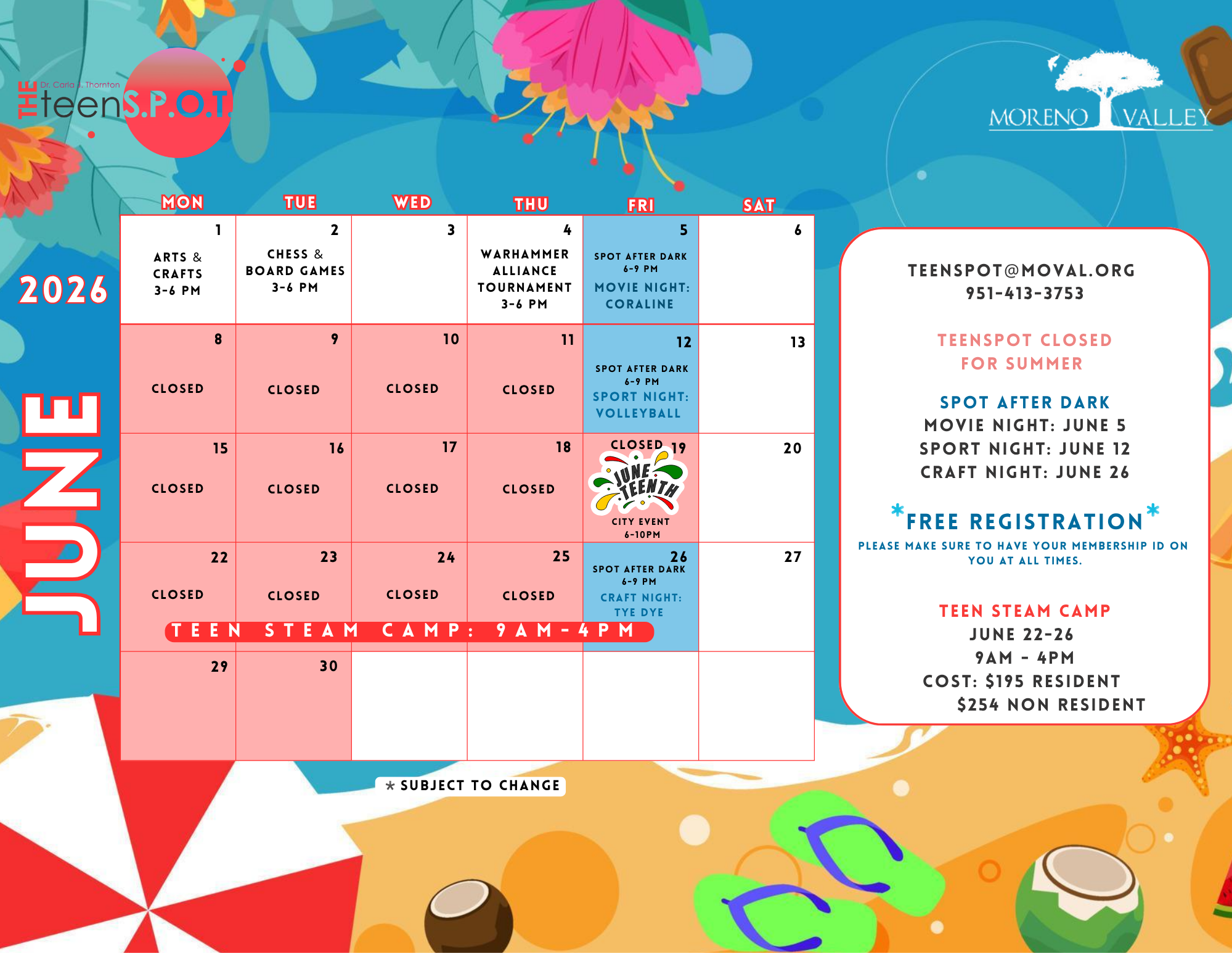 Image of monthly calendar.